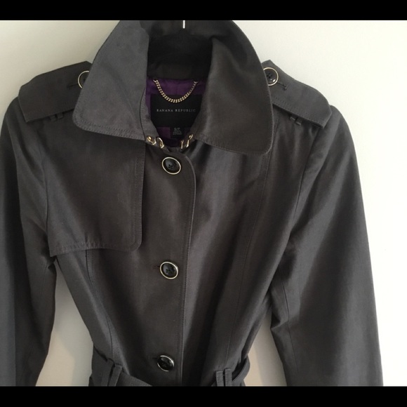 Banana Republic Classic trench coat, dark grey, size S. - Picture 7 of 11